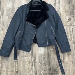 Barney’s Originals Faux Suede/Fur jacket
